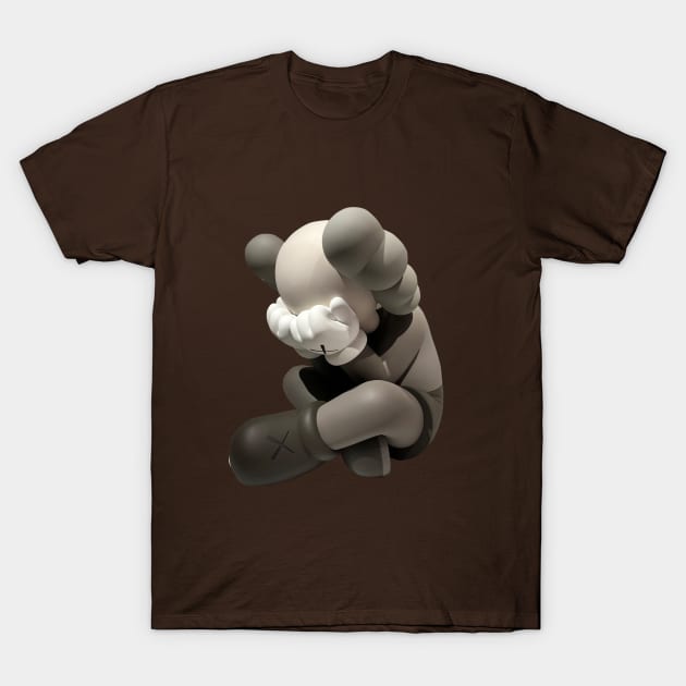 kaws sit doll kaws T-Shirt by masihtitikterluka